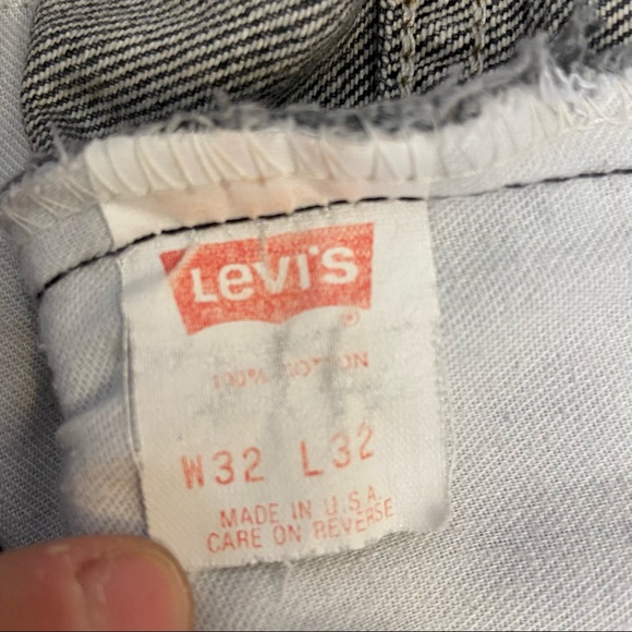 Vintage Levi’s Men’s High Waisted Light Black Jeans 32x32 - Picture 8 of 13